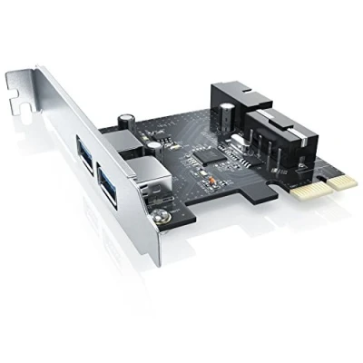 Abbildung von CSL USB 3.2 Gen1 PCI Express Card PCIe Controller 2X Externe Ports 1 x intern Header Schnittstellenkarte 3.0 Super Speed