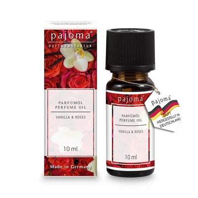 Abbildung von pajoma® Duftöl 10 ml, Vanilla &amp; Roses feinste Parfümöle für Aromatherapie, Duftlampe, Aroma Diffuser, Massage, Naturkosmetik Premium Qualität