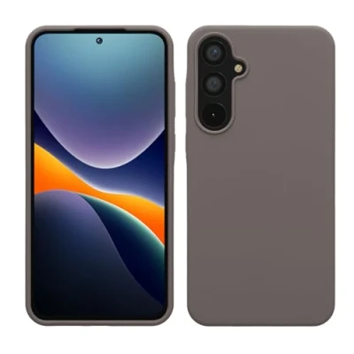 Abbildung von kwmobile Hülle kompatibel mit Samsung Galaxy A55 5G Silikon Handy Case Handyhülle weiche Oberfläche kabelloses Laden Stone Dust