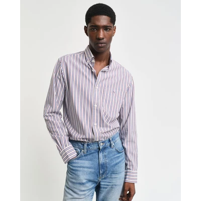 Abbildung von Gant Langarmhemd &quot;REG POPLIN STRIPE SHIRT&quot;, Regular Fit Popeline Hemd mit Streifen