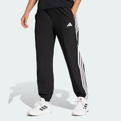Abbildung von adidas Damen Train Essentials 3 Stripes Woven Pants, Black/White, XXS