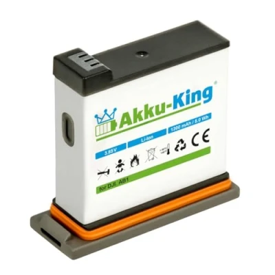Abbildung von Akku King kompatibel mit DJI AB1 P01 Li Ion 1300mAh für Osmo Action Cam (Nicht 3)
