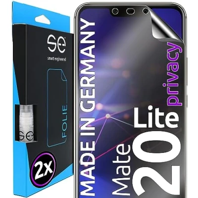 Abbildung von S.E für Huawei P20 Lite Schutzfolie privacy Blickschutz Folie 2x Folien im SET aus Deutschland, Anti peep Matte Spy Folie, staubfrei und blasenfrei, Sichtschutz