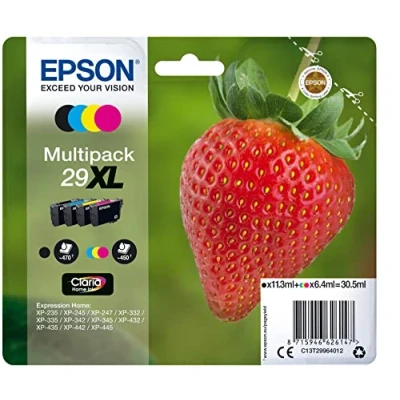 Abbildung von Epson Strawberry Multipack 4 colours 29XL Claria Home Ink, 11,3 ml, 6,4 470 Seiten, 450 1 Stück(e),