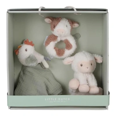 Abbildung von Little Dutch 8815 Geschenkset 3 teilig (Schmusetuch, Greifling, Stofftier) Farm
