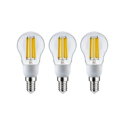 Abbildung von Paulmann LED Leuchtmittel Eco Line 3er Pack Tropfen 525lm 2,5W 3000K klar 230V, Warmweiß