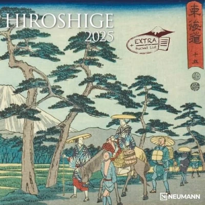 Abbildung von N NEUMANNVERLAGE Hiroshige 2025 Broschürenkalender, 30x30cm, Wandkalender mit künstlerischen Abbildungen, Mondphasen, viel Platz für Notizen und internationale Feiertage/Kalendarium