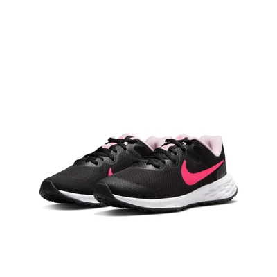 Abbildung von NIKE Performance Revolution 6 (GS) Laufschuh Neutral für Kinder, Größe: 36.5, Black/hyper pink/pink foam Schuhe