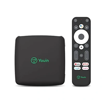 Abbildung von Engel Android Fernseher Receiver 4k uhd You Box en1040k integrierte Google assistent und Chrome schwarz