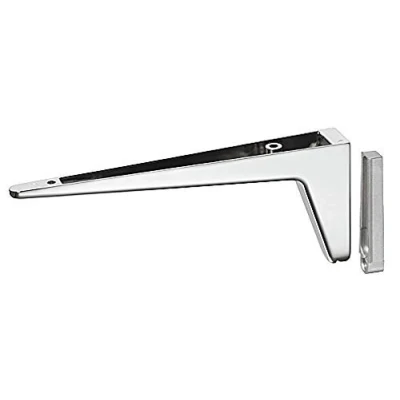 Abbildung von Gedotec Moderne Wandkonsole Regalträger für Wand Regale ELEGANT Regalkonsole Chrom poliert Schwerlast Konsole mit 60 kg Tragkraft 1 Stück Design Fachboden Träger Montage Regalschienen