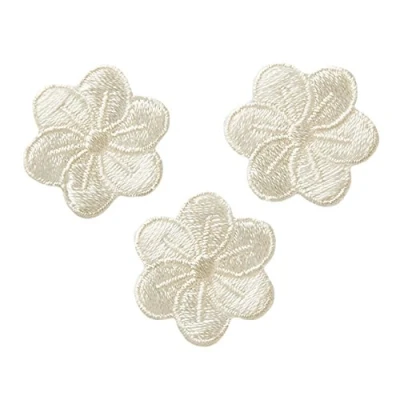 Abbildung von Mono Quick Aufnäher Bügelbild, Aufbügler, Applikationen, Patches, Flicken, zum aufbügeln, Polyester, Blumen 3 Stück Blüten Pflanze Größe: 2,2 x cm