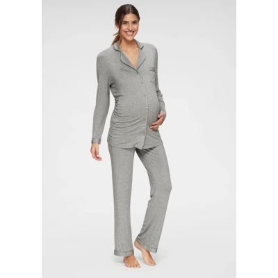 Abbildung von Lascana Maternity SET Nachtwäsche Set, Damen, Größe: 32/34, Grau