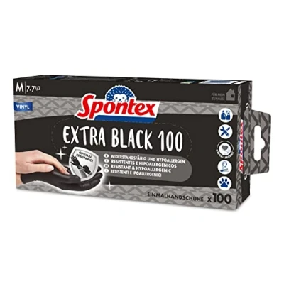 Abbildung von Tex Handschuh Extra Black 12933017 Gr. 7 schwarz 100 Stück
