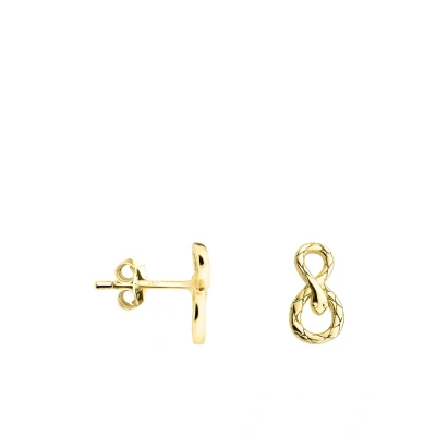 Abbildung von SOFIA MILANI Damen Ohrringe 925 Silber vergoldet/golden Unendlich Infinity Schlangen Ohrstecker E1399
