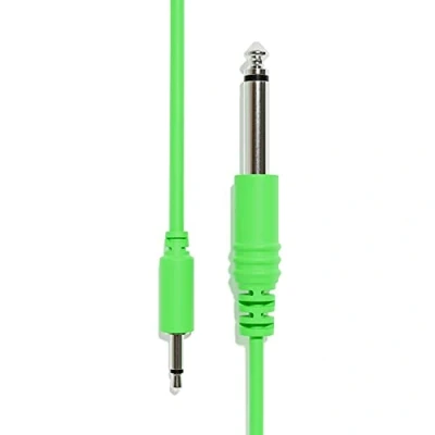 Abbildung von ExcelValley 1 Pack Mono Patchkabel TS 3,5mm 1/8&quot; zu 6,35mm 1/4&quot; [Grün 200 cm 78,74&quot;]