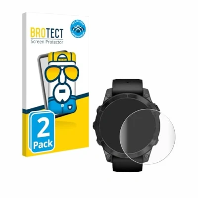 Abbildung von BROTECT 2 Stück Full Cover Schutzfolie für Garmin Epix Pro (Gen 2) (47 mm) Screen Displayschutz Folie [3D Curved, Kristall Klar]