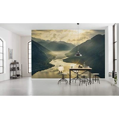 Abbildung von Komar Vliestapete &quot;Gold Mountains&quot;, 400x250 cm (Breite x Höhe), Wohnzimmer, Schlafzimmer