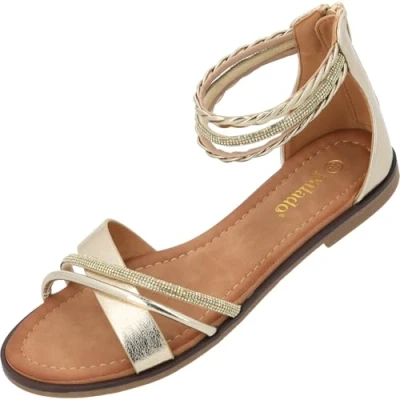 Abbildung von Palado Chritina Riemensandalette, Damen, Größe: 37, Gold Schuhe