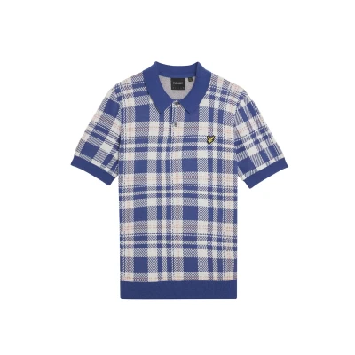 Abbildung von Lyle &amp; Scott MID Spring Tartan Poloshirt, Herren, Größe: Small, Mist lilac