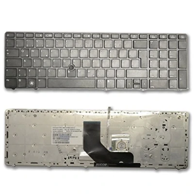 Abbildung von Bucom DE Tastatur für HP EliteBook 8560P 8570P ProBook 6560 6560P Keyboard Schwarz