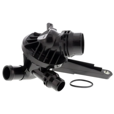 Abbildung von VEMO V20 99 1298 Thermostatgehäuse ohne Wasserpumpe, mit Dichtung Thermostat, Sensor BMW: 3 Limousine, 1 Schrägheck