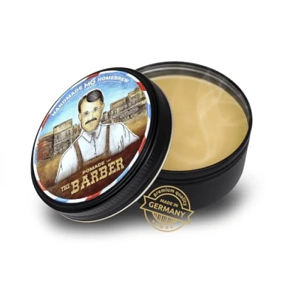 Abbildung von MG Pomade THE BARBER, Herren, wasserfest und pflegend, ölbasierte Haarpomade, Natürliche Wachs Formulierung für starken Halt, Haar Wax, Haarwachs Männer, Bart Styling, Hair Clay