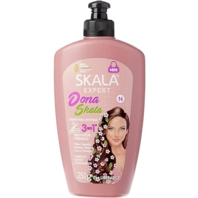 Abbildung von Skala Dona Haarstyling Creme 250g Pflegende Maske mit pflanzlichen Ölen Stärkt das Haar &amp; verleiht Glanz Vielseitig als Conditioner, Co Wash oder Styling einsetzbar, Weiß,