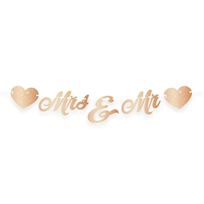 Abbildung von Buchstabengirlande Mr &amp; Mrs rose gold pro Stück