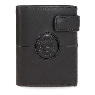 Abbildung von Pepe Jeans Cracker Vertikale Geldbörse mit Klickverschluss, Schwarz, 8,5 x 10,5 1 cm Leder, Talla única, Klickverschluss