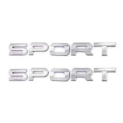 Abbildung von 2x Sport Emblem Auto Aufkleber Abzeichen Kofferraum Heckklappe (Silber)
