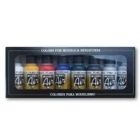 Abbildung von Vallejo Modell Air Basic Farben Acryl Farbe Set für Pinsel, (8 Stück)