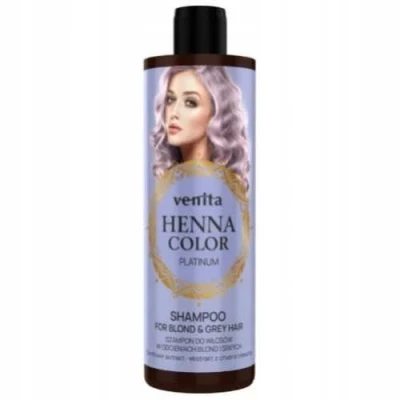 Abbildung von Venita Henna Color Platinum Shampoo für blondes und graues Haar, 300 ml