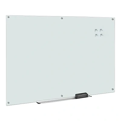 Abbildung von Amazon Basics Trocken abwischbares Whiteboard aus Glas, Weiß, magnetisch, 180cm x 120cm