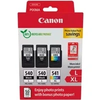 Abbildung von Canon PG 540L + CL 541XL photo value pack Schwarz 3 Farben Druckerpatrone Multipack