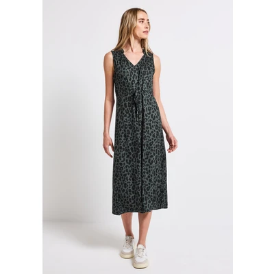 Abbildung von Street One Gemustertes MIDI Freizeitkleid, Damen, Größe: 34, Grün
