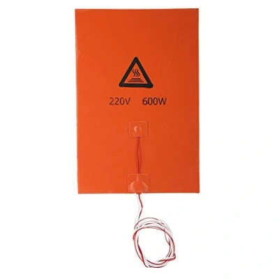 Abbildung von VBESTLIFE 3D Drucker Teile Heizkissen,Silikon Heiß Beheizte Bett Heizkissen,Orange(220v 600w 200 * 300mm)