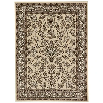 Abbildung von Hanse Home Design Kurzflor Wohnzimmerteppich Orient Zabul Perser Look, Orientalischer Teppich für Esszimmer, Wohnzimmer, Schlafzimmer Creme, 160x220 cm
