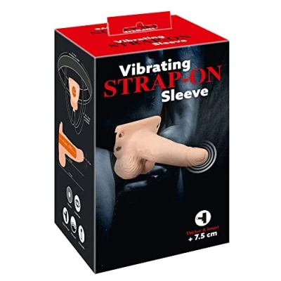 Abbildung von Umschnallvibrator „Vibrating Strap On Sleeve“, hohl, wasserdicht
