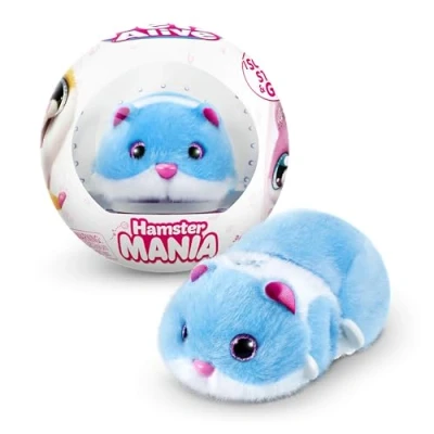 Abbildung von Pets Alive Hamster Mania von ZURU, Blue Hamster, Pet Nurture, Kuscheltier, Real Alive, 20+ Sounds Interaktiv, Elektronisches Haustier, (Blau)