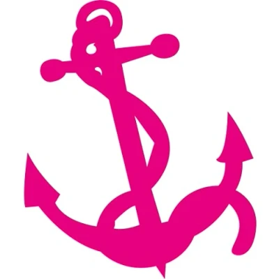 Abbildung von INDIGOS UG Aufkleber Autoaufkleber JDM Die Cut Auto 120x100 mm Anker pink Heckscheibe Heckscheibenaufkleber Sticker Tuning
