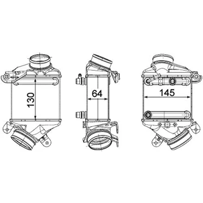 Abbildung von MAHLE ORIGINAL CI 187 000P Ladeluftkühler BMW: X5, 5 Limousine, Touring