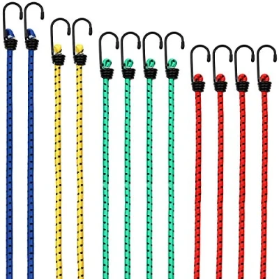 Abbildung von Deuba Spanngurt (12 St) Metallhaken 4 Längen 30 95cm Transportgurte Expander Spanngurte