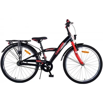 Abbildung von Thombike Kinderfahrrad Jungen 24 Zoll Schwarz Rot 3 Gänge