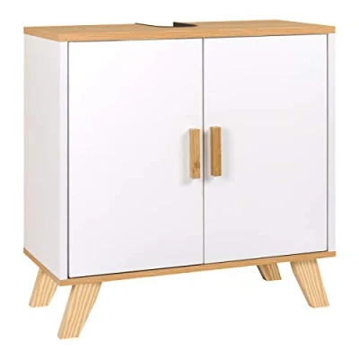 Abbildung von EUGAD Waschbeckenunterschrank (1 St) Badezimmerschrank mit 2 Türe Weiß