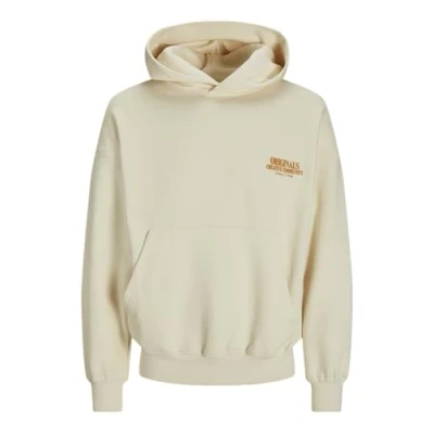 Abbildung von Jack &amp; Jones Jorroxbury BACK Kapuzenpullover, Herren, Größe: XXL, Antique white