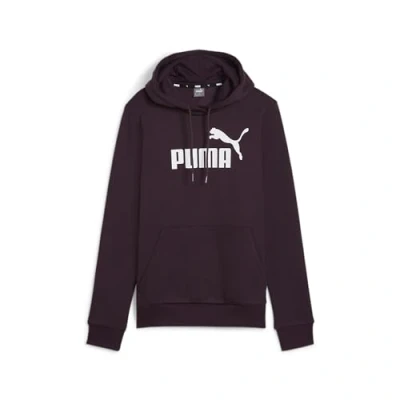 Abbildung von Puma LOGO Hoodie Kapuzenpullover, Damen, Größe: Small, Midnight plum