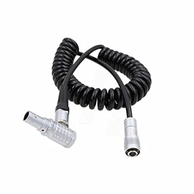 Abbildung von HangTon BM5 BM7 HH7 HS7T Monitor 4 Pin Spiralkabel für ARRI Alexa und Z CAM E2 F6 Kamera auf PortKeys (Ellenbogen 2 polig)