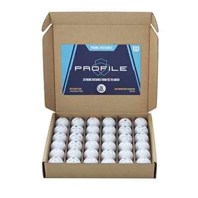 Abbildung von Wilson Golfbälle Amazon Exclusive Prime Distance Profile, 36er Pack, Weiß, WGWR76000