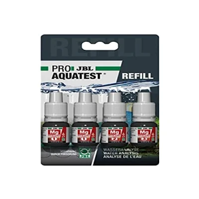 Abbildung von JBL GmbH &amp; Co. KG Aquarium Wassertest PROAQUATEST Mg Magnesium Test Aquaristik Nachfüllflaschen Set, Nachfüllflasche Testkoffer