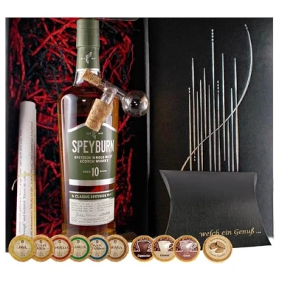 Abbildung von Geschenk Speyburn 10 Jahre Single Malt Whisky + Glaskugelportionierer Edelschokoladen